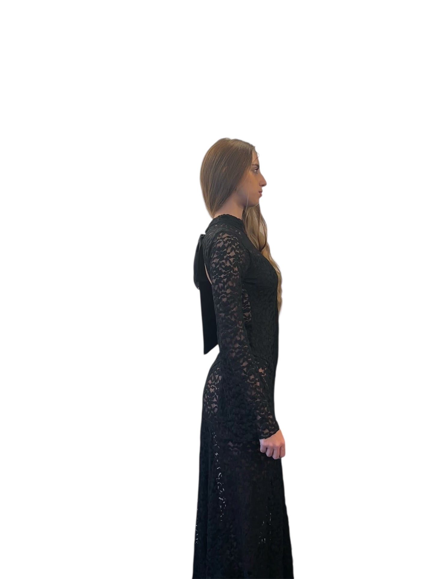 Vestito in pizzo lungo