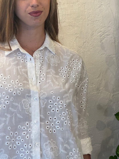 CAMICIA FLOREALE IN SANGALLO