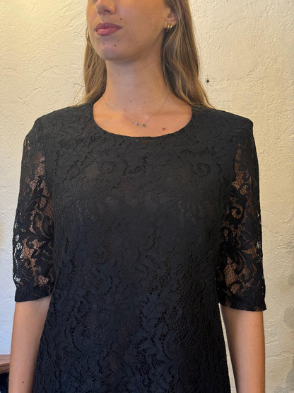 ABITO CORTO  IN PIZZO NERO