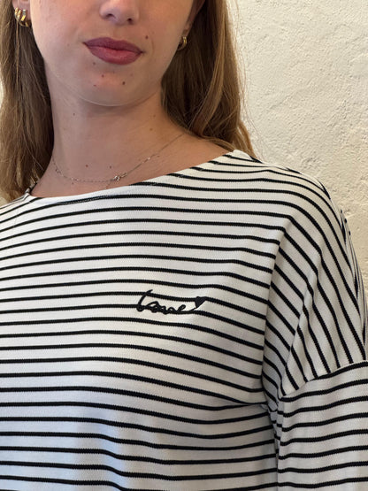 MAGLIETTA A RIGHE LOVE