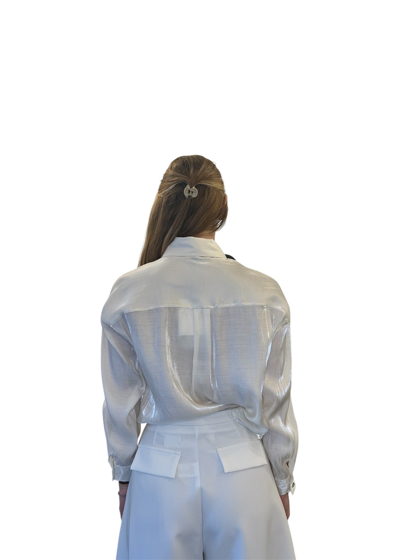 Camicia lucida trasparente