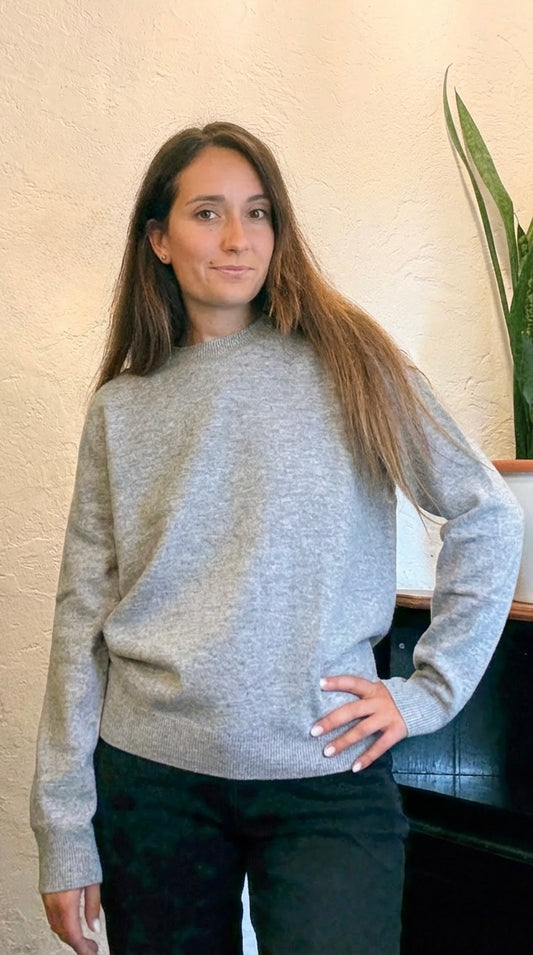 Maglione girocollo 100% lana