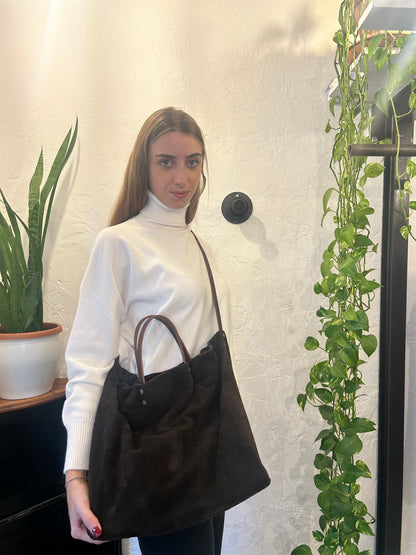 Postina in pelle scamosciata