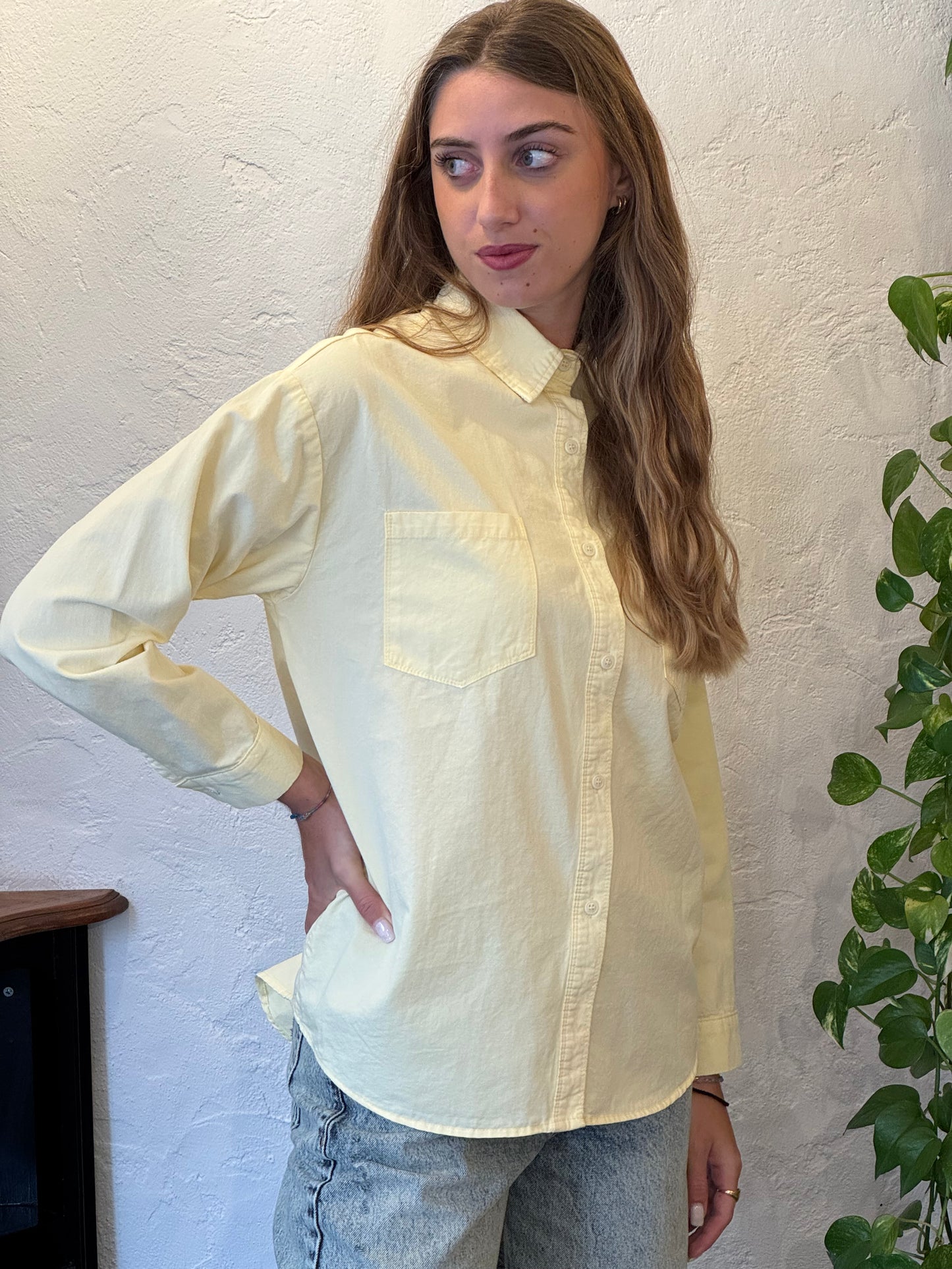 CAMICIA IN COTONE DOPPIO TASCHINO