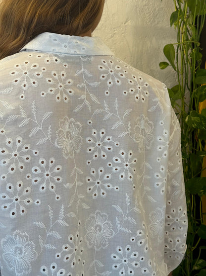 CAMICIA FLOREALE IN SANGALLO