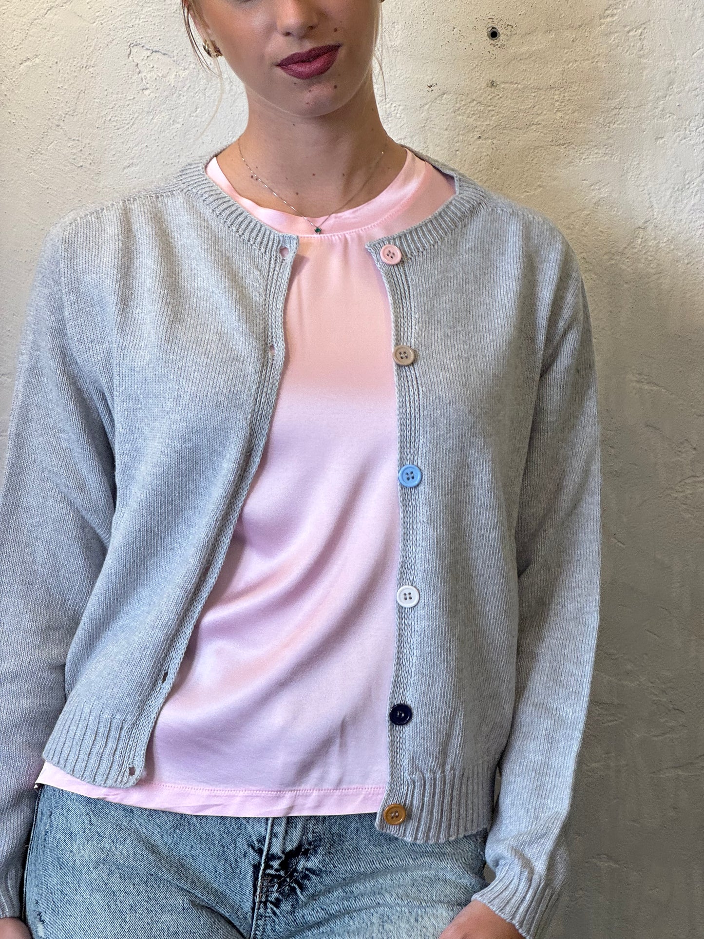 CARDIGAN CON BOTTONCINI COLORATI