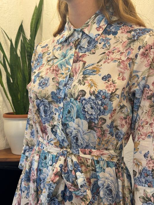 VESTITO CHEMISIER A FIORI