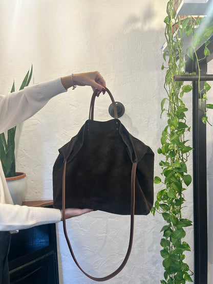 Postina in pelle scamosciata