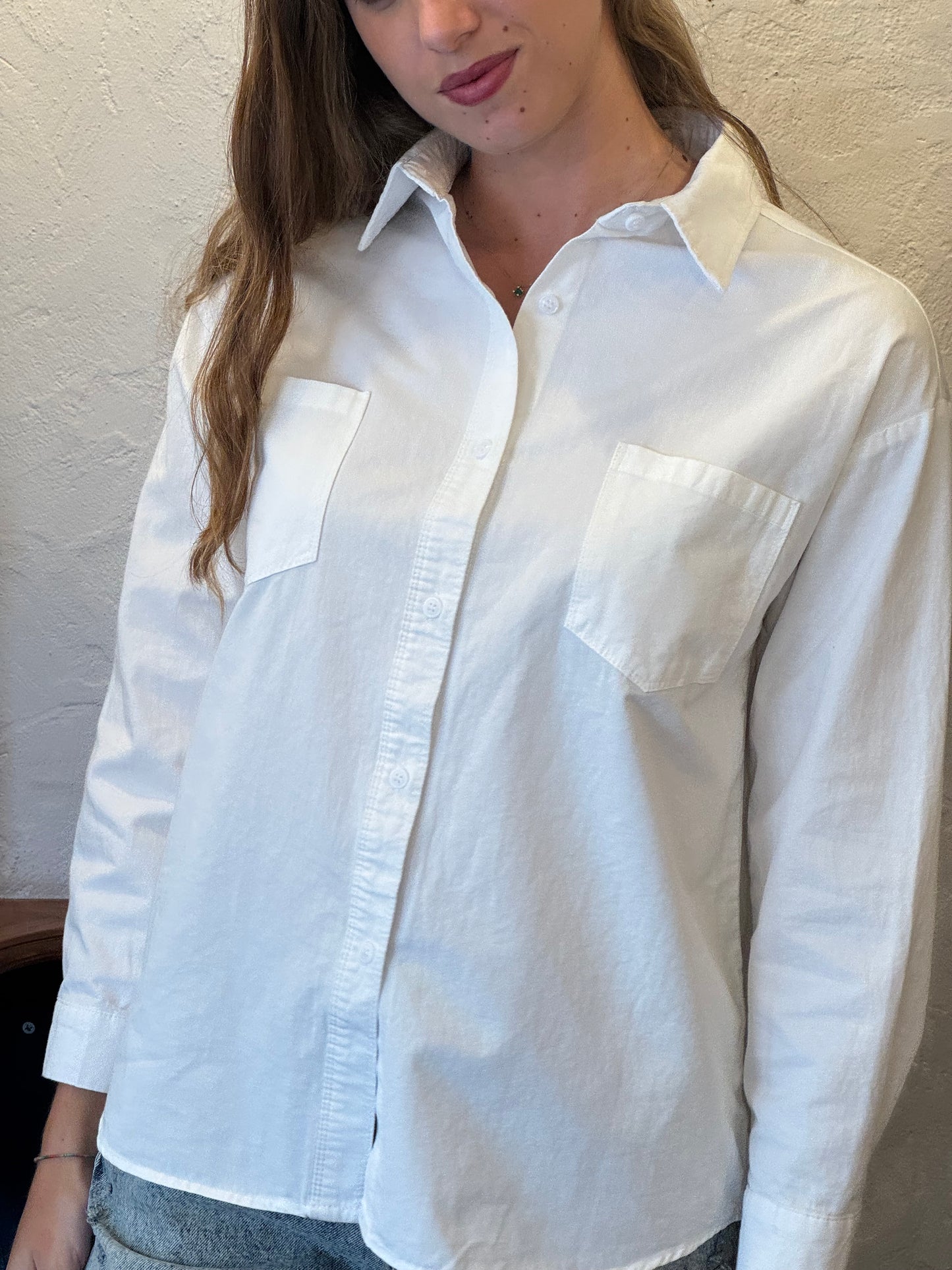 CAMICIA IN COTONE DOPPIO TASCHINO
