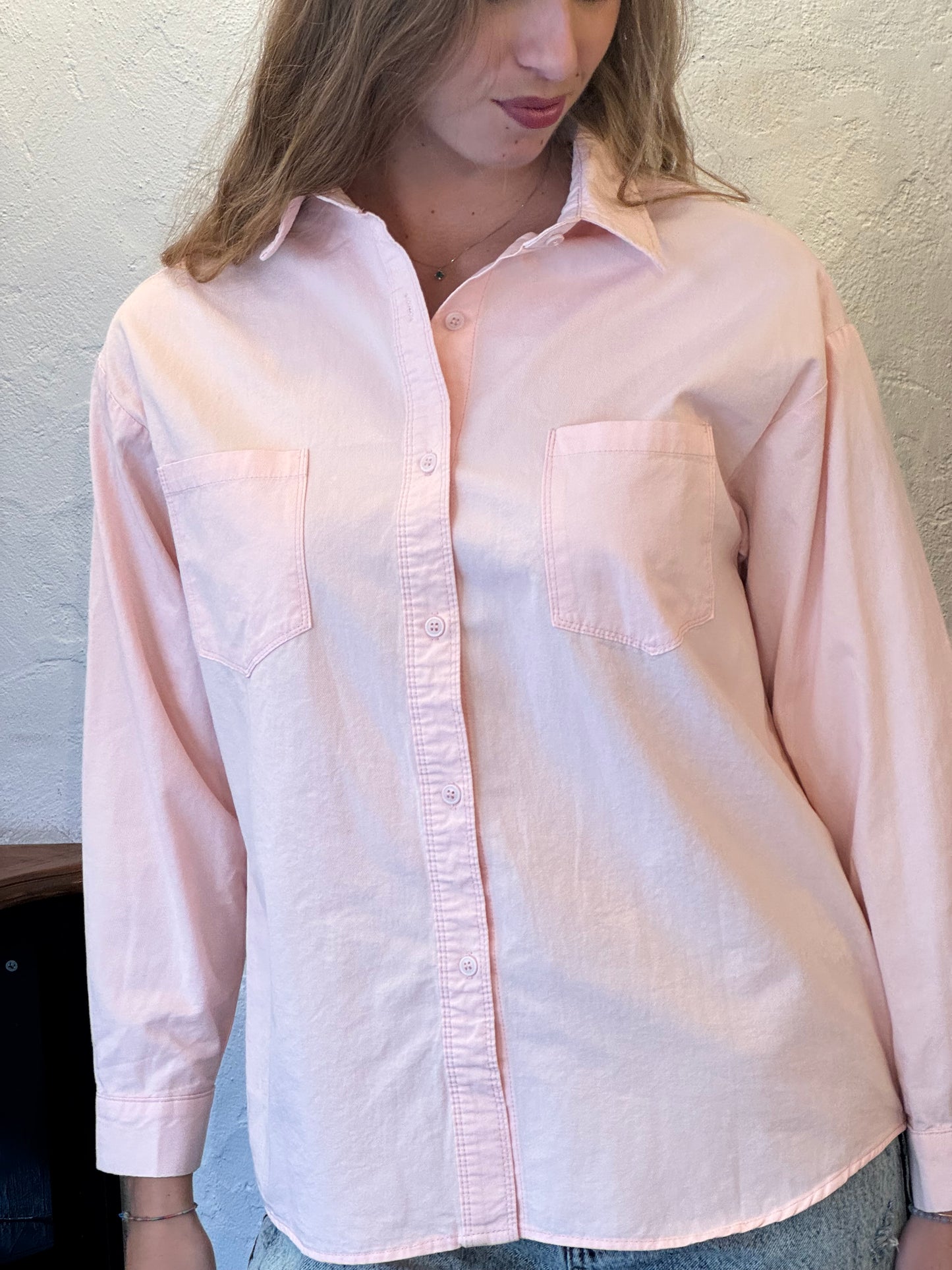 CAMICIA IN COTONE DOPPIO TASCHINO