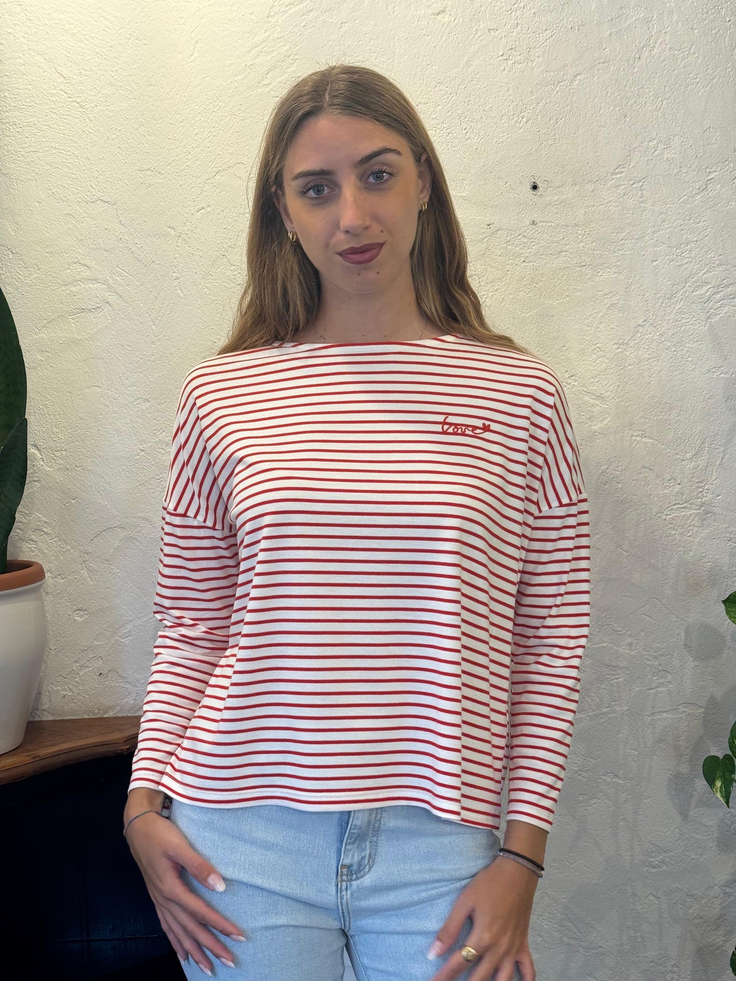 MAGLIETTA A RIGHE LOVE