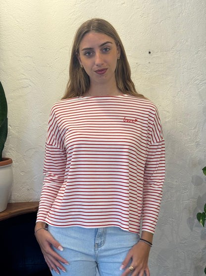 MAGLIETTA A RIGHE LOVE