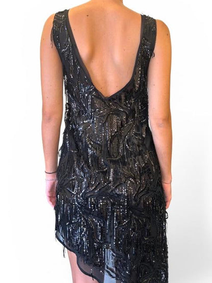 Abito paillettes asimmetrico
