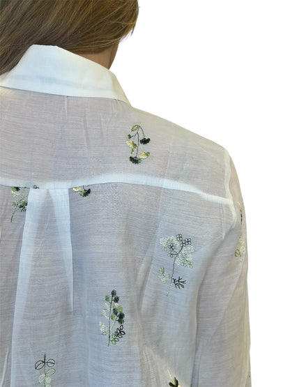 Camicia Trasparente con Fiori
