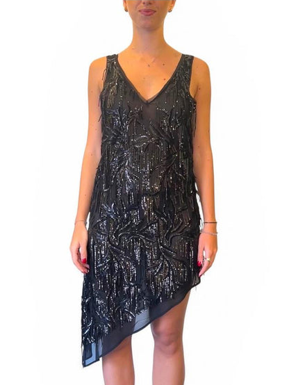 Abito paillettes asimmetrico