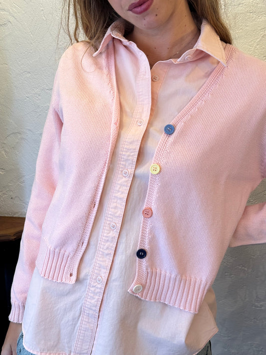 CARDIGAN CON BOTTONCINI COLORATI
