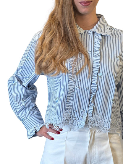 Camicia in crop  doppio petto