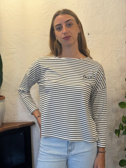 MAGLIETTA A RIGHE LOVE