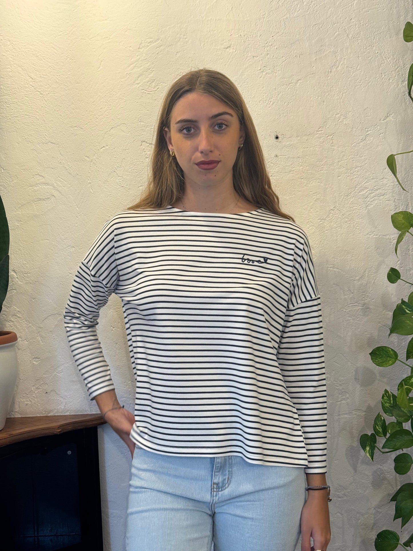 MAGLIETTA A RIGHE LOVE