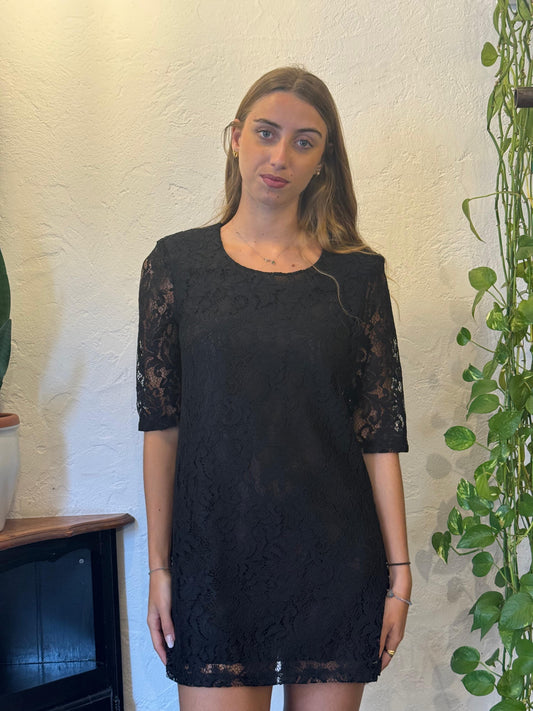 ABITO CORTO  IN PIZZO NERO