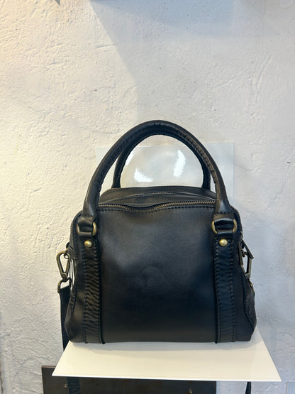 Bauletto in pelle con tracolla