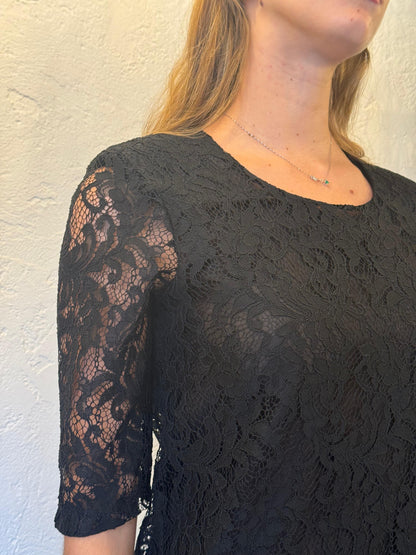 ABITO CORTO  IN PIZZO NERO