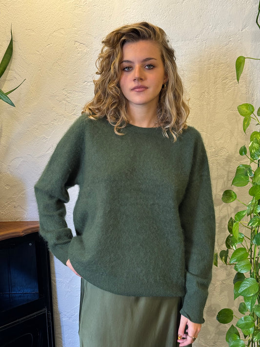 Maglione girocollo misto cashemire