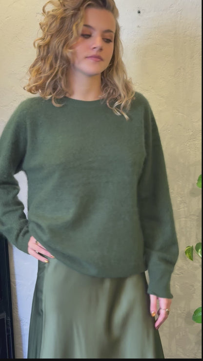 Maglione girocollo misto cashemire