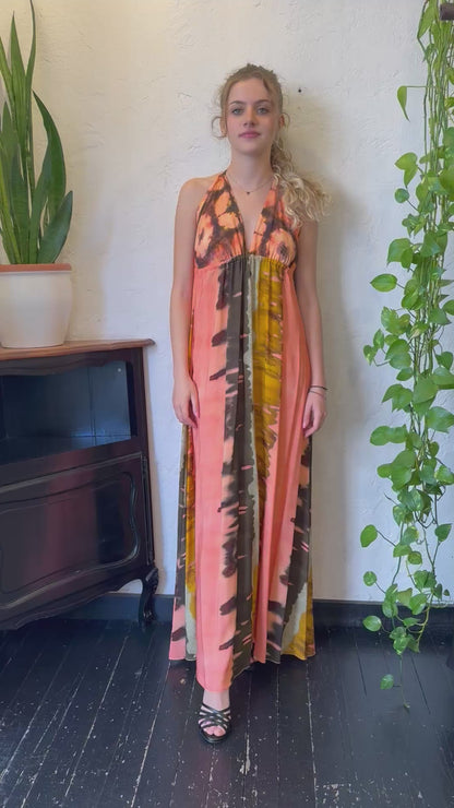 Dixie - Vestito Lungo Tie-Dye "Gipsy Chic"